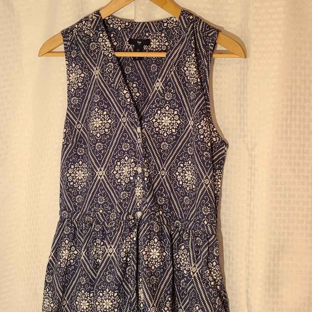 Gap Blue Bandana Print Sleeveless Shirtdress Small